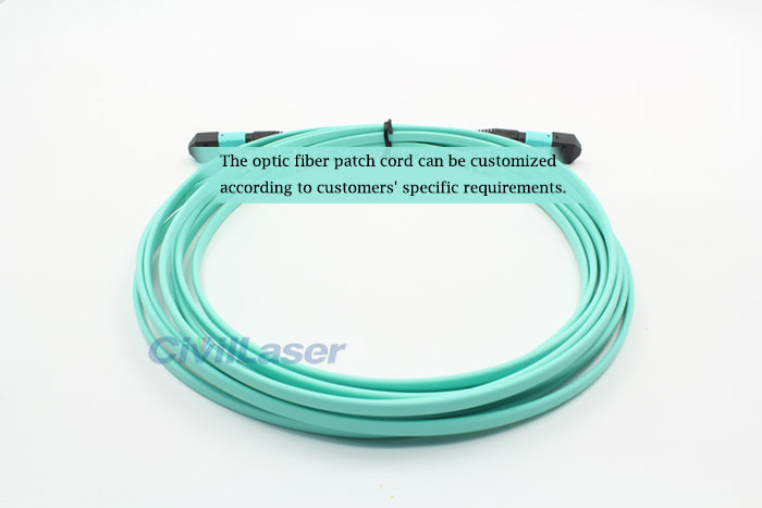 MPO Multimode 12 Core OM Fiber Patch Cord MTP is Optional